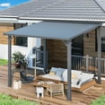thumbnail image 3 of YODOLLA Gazebo 8 Pieds x 10 Pieds à Toit Rigide, Gazebo d'Extérieur Robuste avec Toit Incliné en Acier Galvanisé, Gazebo Métallique Entièrement Résistant aux Intempéries avec Rayures Verticales pour Patio, Cour Arrière et Pelouses, 3 of 7