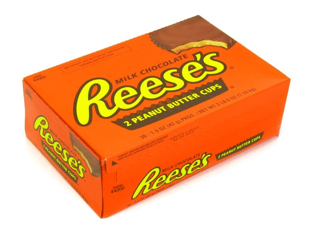 REESE'S Peanut Butter Cup, Milk Chocolate Covered Peanut Butter Cup Candy, 1.5 Ounce Package (Pack of 36)