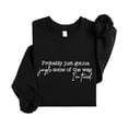 thumbnail image 2 of Jingle Some of The Way I'm Tired Christmas Sweatshirt Funny Holiday Sweater for Women Black Sweatshirt Adult X-Large, 2 of 4