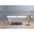 thumbnail image 3 of 69" Cast Iron R5001WH-CH Soaking Clawfoot Tub and Tray with External Drain, 3 of 7