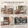 thumbnail image 4 of AFO Upholstered Dining Chair Set of 4, Faux Leather Seat with Solid Wood Legs Ergonomic Curved Back Kitchen Modern Chairs for Dining Room Living Room Cafe Greige, 4 of 12
