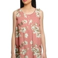 thumbnail image 5 of Moomaya Printed Sleeveless Nightdress For Ladies Button Placket Nightwear, 5 of 6