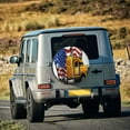 thumbnail image 5 of Fotbe American Truck Pattern Spare Tire Cover Thickening Universal Fit for Jeep, Trailer, RV, SUV, Truck, Tough Tire Wheel Soft Cover-17 inch, 5 of 6
