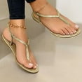 thumbnail image 2 of zuwimk Sandals For Women Dressy Summer,Women Flip Flops Basic Plain Sandals Strap Casual Beach Thongs Gold, 2 of 3
