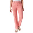 thumbnail image 1 of Gloria Vanderbilt Womens Amanda Colored Twill Straight Leg Jeans, Pink, 8, 1 of 1