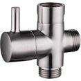 thumbnail image 1 of Solid Brass 3-Way Valve G1/2" Hand Shower Shower Components Universal Fitting, Brushed Nickel, 1 of 5
