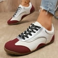 thumbnail image 2 of Women's Retro Fashion Sneakers Non Slip Comfortable Casual Running Shoes Breathable Classic Walking Trainers Red Size 8.5, 2 of 8