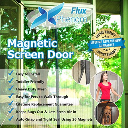 Flux Phenom Reinforced Magnetic Screen Door Fits Door Up To 38 X 82 Inch