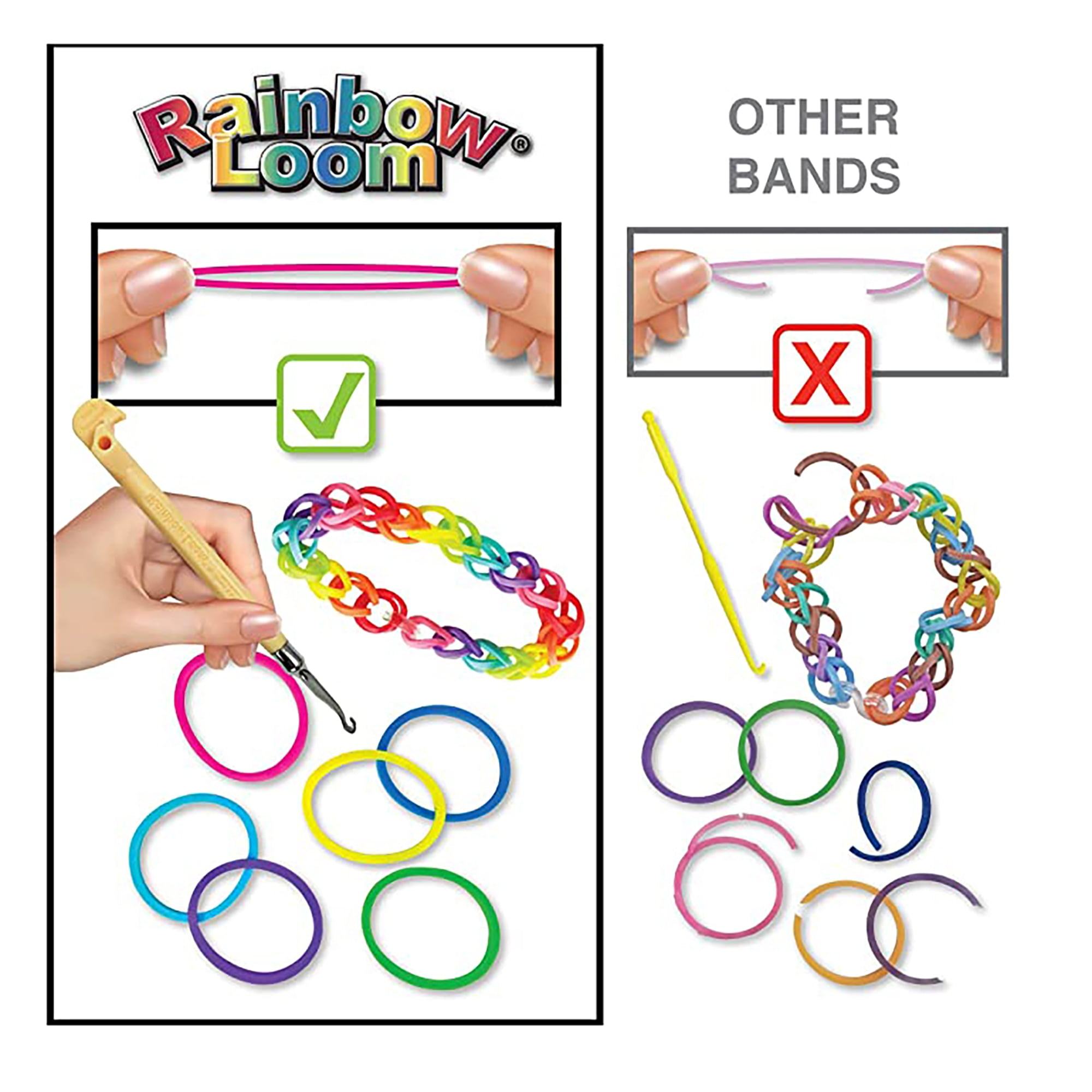 Rainbow Loom Orange Authentic High Quality Rubber Bands, the Original Rubber Bands for Everything Rainbow Loom, Children Ages 7 and Up.