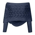 thumbnail image 5 of Women's Sweaters Cropped Off Shoulder Pullover Knit Casual Romantic Date Night Style Women's Knitted Scarf Shawl Wrap Long Openwork Lacy Cover Up Stole For Casual Outfit And Daily Wear, 5 of 5