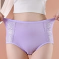 thumbnail image 6 of Annhoo High Waisted Womens Underwear Cotton No Show Soft Elastic Underpants Comfy Ladies Safety Panties Briefs, 6 of 8