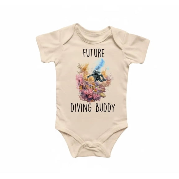 Scuba Diver Newborn Baby Bodysuit