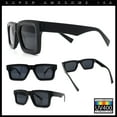thumbnail image 2 of Kush Graffiti Logo Hipster Horn Rim Thick Plastic Mens All Black Sunglasses Matte - Black Logo, 2 of 8