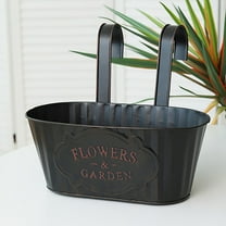 LmnLft Detachable Iron Wall Planters - Metal Hanging Flower Pots for Balcony Fence & Indoor Vertical Garden, Rustproof Outdoor Decor