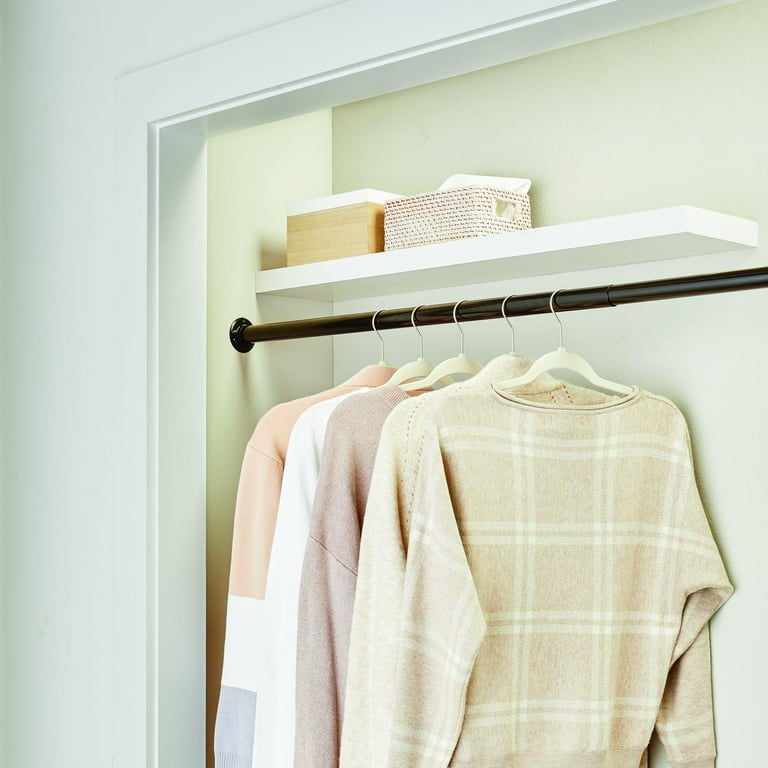 Better Homes Gardens 33 60 Steel Adjustable Closet Rod Black Walmart
