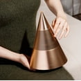 thumbnail image 3 of Premium Metal Bluetooth Speaker with Ambient Light, Hi-Fi 360° Surround Sound, 30W Desktop Wireless Speaker, Gold, 3 of 6