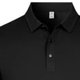 thumbnail image 4 of Big & Tall Men's Short Sleeve Collared Golf Shirt 3-Button Top Pique Jersey Regular Fit T-Shirt Quick Dry Moisture Wicking Soft Stretch Summer Work Business Casual, 4 of 5