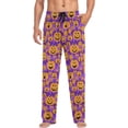 thumbnail image 4 of FREEAMG Pumpkin Face Pajama Pants for Men, Men's Separate Bottoms, Comfortable Sleep Lounge Pj Pants, 4 of 7