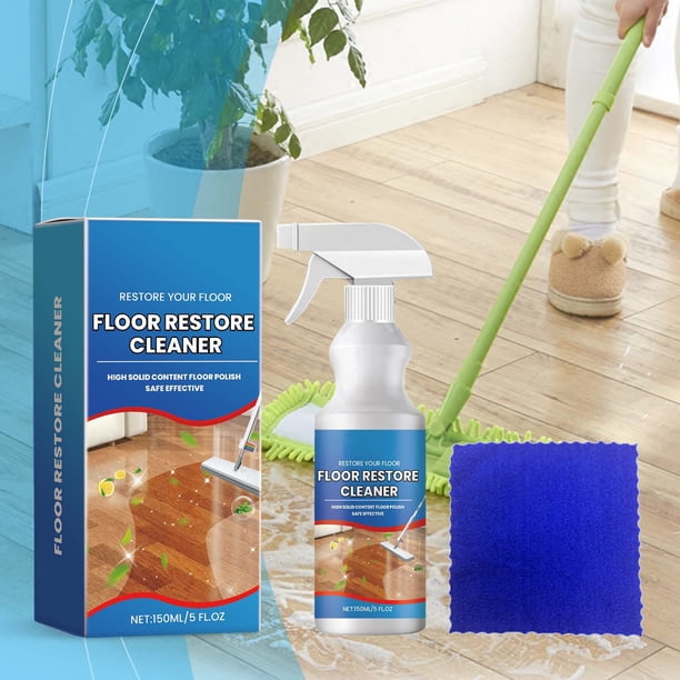 Spray limpiador de suelos 150ml – Solución de limpieza de suelos multisuperficie de secado rápido, potente removedor de manchas y grasas, aroma fresco, incluye paño limpiador
