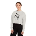 thumbnail image 3 of Effete Feline Claw Marks Scratch Women Cropped Hooded Sweatshirt, 3 of 3