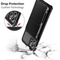 thumbnail image 5 of Case Compatible with iPhone 15 Pro with Card Holder 4-Card Dual Layer Heavy Duty Shockproof Wallet Case Hidden Flip Card Slot Protective Hard Back Cover Case for iPhone 15 Pro 6.1'' Black, 5 of 7