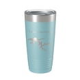 thumbnail image 1 of Lake Catatoga Map Tumbler Travel Mug Insulated Laser Engraved Coffee Cup Illinois 20 oz Light Blue, 1 of 1