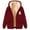 Wine, variant on LOVZFMLL Winter Jackets for Women Fashionable Printed Fleece Hooded Sweatshirt Jacket