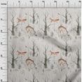 thumbnail image 3 of oneOone Cotton Cambric Orange Fabric Deer Sewing Craft Projects Fabric Prints By Yard 42 Inch Wide, 3 of 6