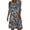 A-Black173, variant on XIAOCHA Womens Ditsy Print Dress Loose V Neck Three Quarter Sleeves Tiered Midi Dress Lightweight Casual Everyday Dresses