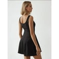 thumbnail image 3 of Square Collar Fitted Mini Dress, 3 of 6