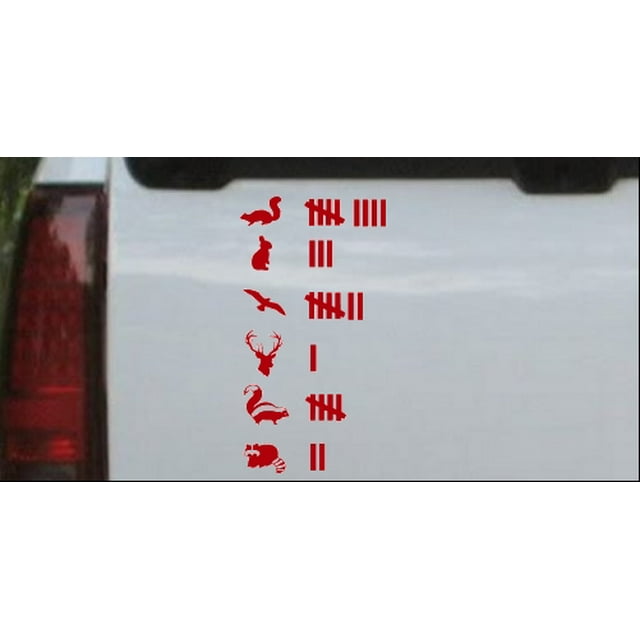 Keeping Count Roadkill Animals Car or Truck Window Decal Sticker