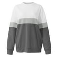 thumbnail image 4 of Womens Oversized Sweatshirts Fall Crewneck Long Sleeve Pullover Sweatshirt Trendy Lightweight Outdoors Tops Pockets, 4 of 4