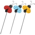 thumbnail image 6 of Adorable Ladybug Garden Stake Decoration for Outdoor Use Brighten Yard and Flowers 3 Pcs, 6 of 8