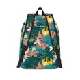 thumbnail image 2 of Lsque Hawaiian Style Pattern Canvas Daypack, Durable Backpack, High-quality Versatile Backpack,Vintage Compact Backpack-Medium, 2 of 6