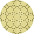 thumbnail image 1 of Ahgly Company Machine Washable Indoor Round Transitional Sun Yellow Area Rugs, 4' Round, 1 of 7
