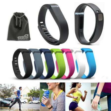 EEEKit 7 Pcs Coloreful LARGE Size Replacement Wrist Band w/Clasp for Fitbit Flex