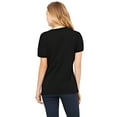 thumbnail image 2 of The Bella + Canvas Ladies Relaxed Jersey Short Sleeve V-Neck T-Shirt - BLACK - M, 2 of 2