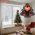 thumbnail image 4 of Stylized Metal Christmas Tree Wind Spinner with Heart & Rabbits - Colorful Garden Decoration for Yard Unique Holiday Decor, 4 of 7