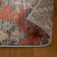 thumbnail image 3 of 5' X 8' Rust Floral Stain Resistant Area Rug, 3 of 3