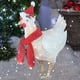 thumbnail image 4 of Pollo Iluminado Con Bufanda Pollo iluminado con bufanda Estaca de jardín de gallo brillante de Navidad (Multi Light), 4 of 6