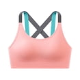 thumbnail image 2 of Abomasnow Sports Bras for Women Medium Support Criss Cross Strappy Bras Seamless Padded High Impact Yoga Athletic Exercise Bras, 2 of 5