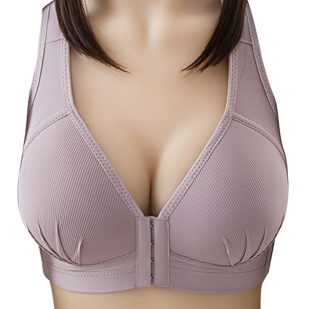 Women Front Closure Sports Bra, Post-Surgery Wirefree Nursing Bras Full  Coverage Padded Seamless Push Up Maternity Bra (Color : Gray, Size : X-Large)  : : Clothing, Shoes & Accessories