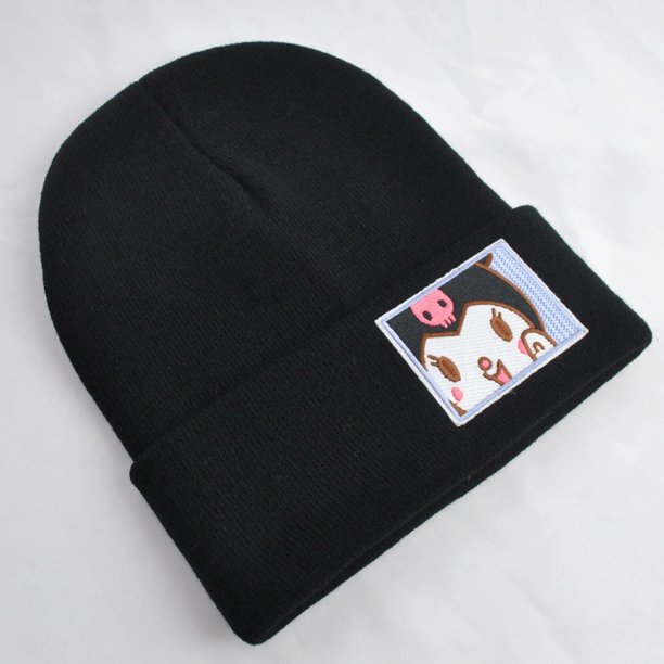 Sanrio-gorro de punto bordado de Hello Kitty para parejas, sombreros cálidos de otoño e invierno, figuras de Anime, regalos de cumpleaños LIUWENJING unisex