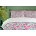 thumbnail image 4 of Ambesonne Vintage Rose Duvet Cover Set, Grunge Flower Look, 2-Calking, Pale Blue Pink, 4 of 7