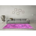 thumbnail image 3 of Ahgly Company Indoor Square Persian Purple Traditional Area Rugs, 4' Square, 3 of 4
