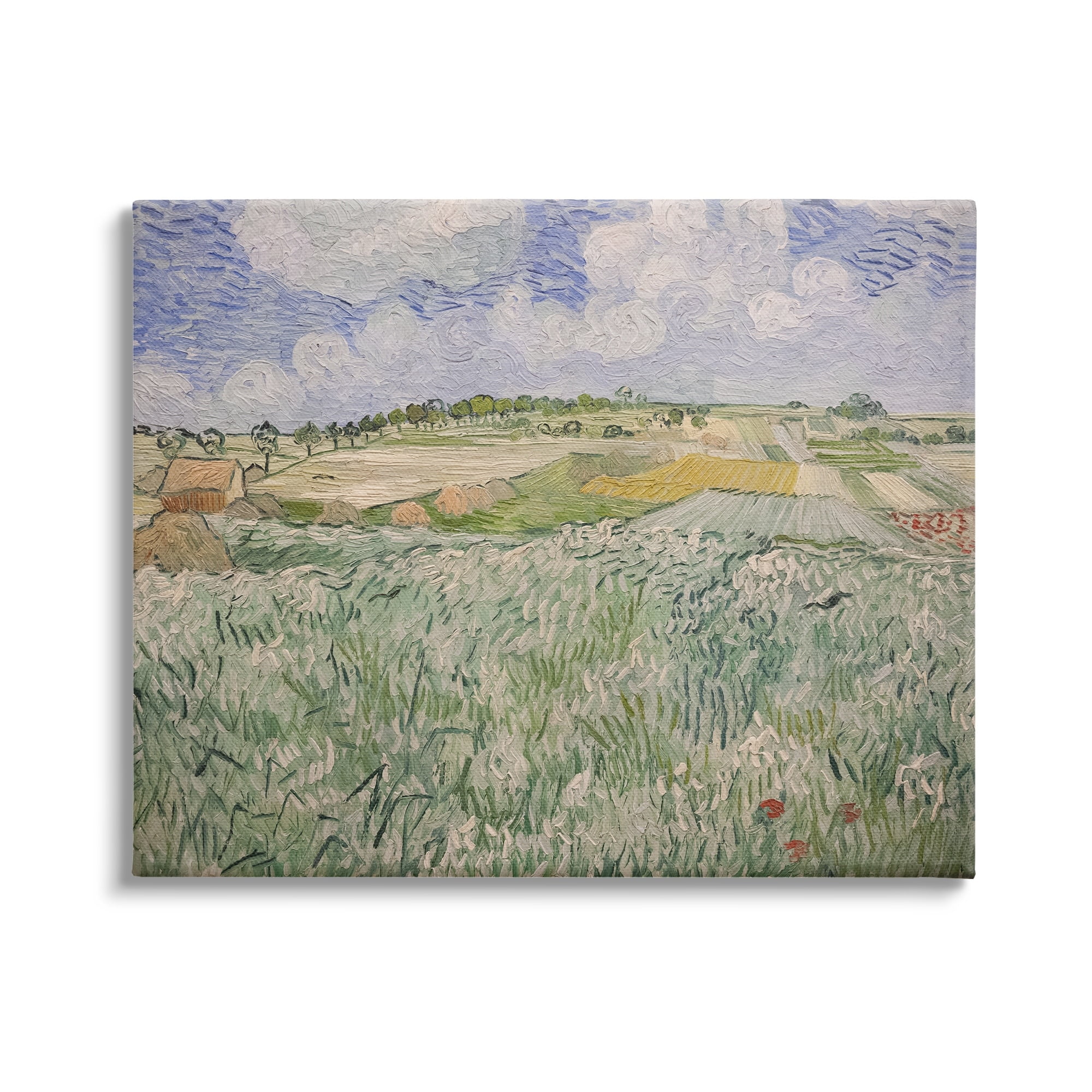 Stupell Plain Near Auvers Van Gogh Classic Landscape Painting Gallery Wrapped Canvas Print Wall Art