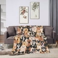thumbnail image 6 of DouZhe Ultra-Soft Micro Fleece Lightweight Flannel Bed Blanket, Funny Dogs Cute Puppy Print Cozy Warm Throw Blankets, 80"x60", 6 of 7