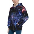 thumbnail image 2 of Naloa Glasses And Fireworks Teenage Zipper Hoodie, Long Sleeve Zip Up Hoodies Casual Jackets Tops for 7-12 Years-Small, 2 of 6