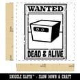 thumbnail image 2 of Schrodinger's Cat Wanted Dead and Alive Self-Inking Rubber Stamp Ink Stamper - Purple Ink - Small 1 Inch, 2 of 7