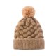thumbnail image 1 of Gorro de lana para mujer de moda de invierno, bola de pelo de Color puro y escamas de terciopelo gorro de punto cálido Fridja  nalpqowj1556, 1 of 4